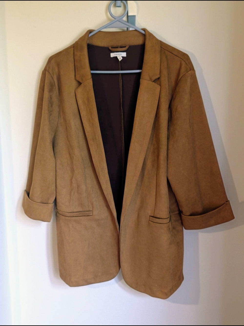 NWOT Maurices Faux Suede Blazer- Cognac (XL) - Picture 2 of 4